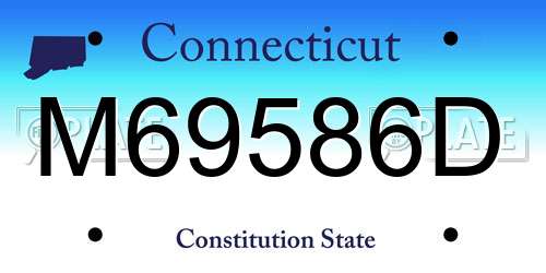 M69586D Connecticut License Plate