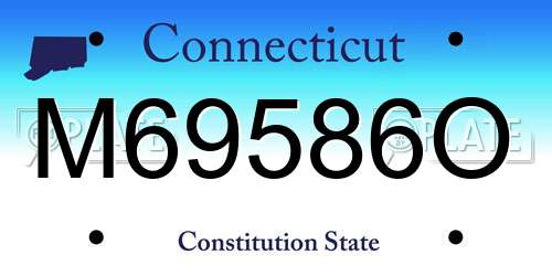 M69586O Connecticut License Plate