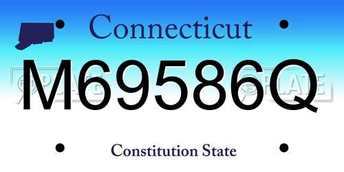 M69586Q Connecticut License Plate