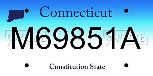M69851A Connecticut License Plate