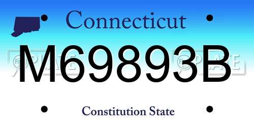 M69893B Connecticut License Plate