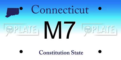 M7 Connecticut License Plate