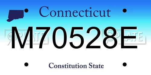 M70528E Connecticut License Plate
