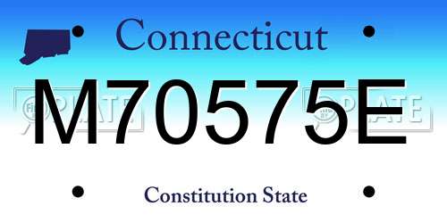 M70575E Connecticut License Plate