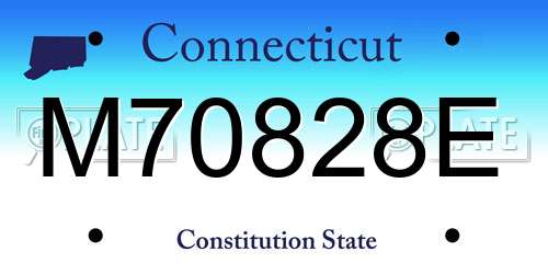M70828E Connecticut License Plate