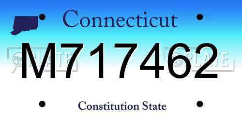 M717462 Connecticut License Plate