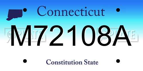 M72108A Connecticut License Plate