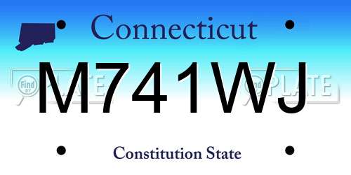 M741WJ Connecticut License Plate