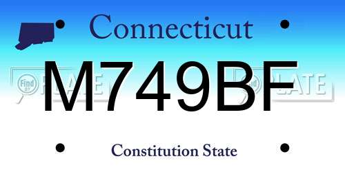 M749BF Connecticut License Plate