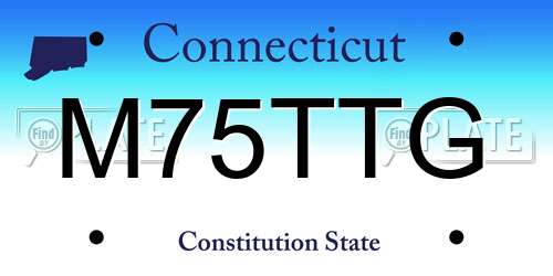 M75TTG Connecticut License Plate
