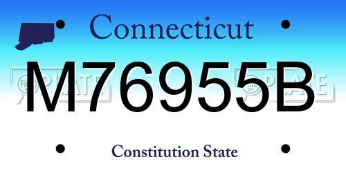 M76955B Connecticut License Plate
