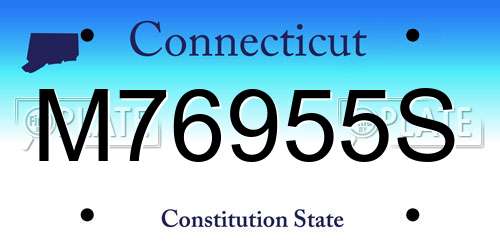 M76955S Connecticut License Plate