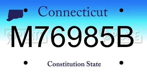 M76985B Connecticut License Plate