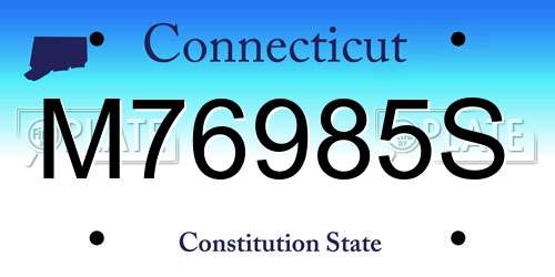 M76985S Connecticut License Plate