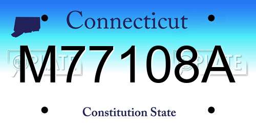 M77108A Connecticut License Plate