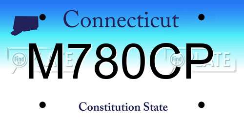 M780CP Connecticut License Plate