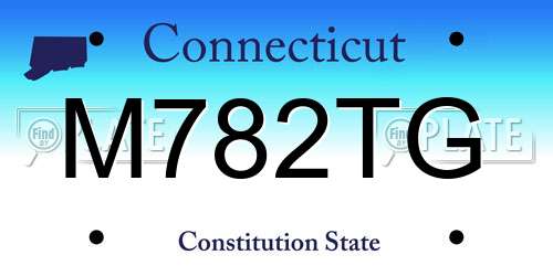 M782TG Connecticut License Plate