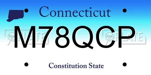 M78QCP Connecticut License Plate