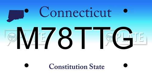 M78TTG Connecticut License Plate