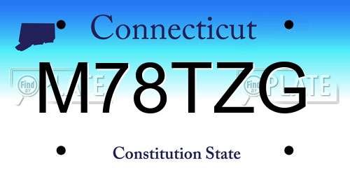 M78TZG Connecticut License Plate