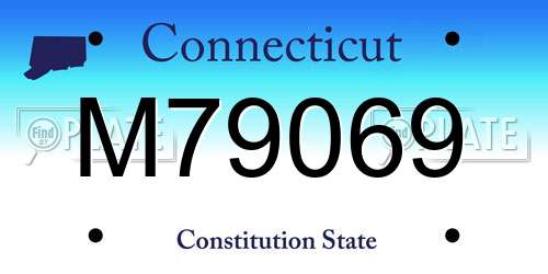 M79069 Connecticut License Plate