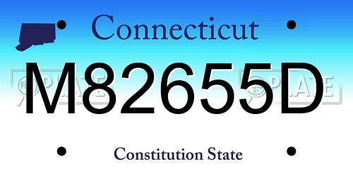 M82655D Connecticut License Plate