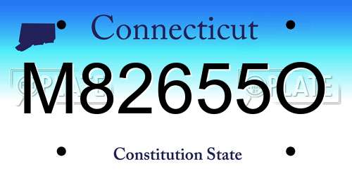 M82655O Connecticut License Plate