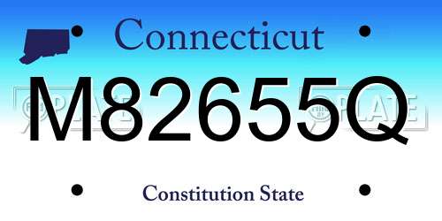 M82655Q Connecticut License Plate