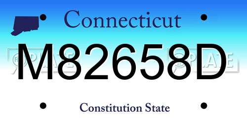 M82658D Connecticut License Plate