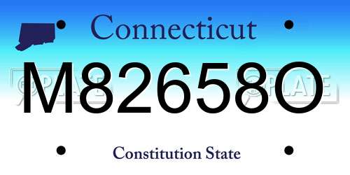 M82658O Connecticut License Plate