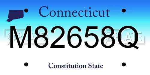 M82658Q Connecticut License Plate