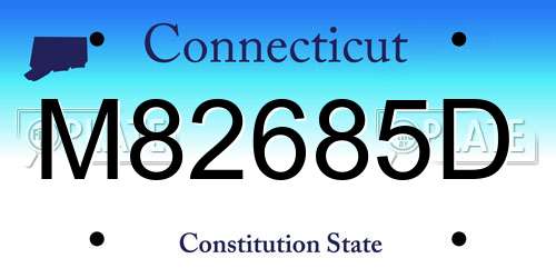 M82685D Connecticut License Plate