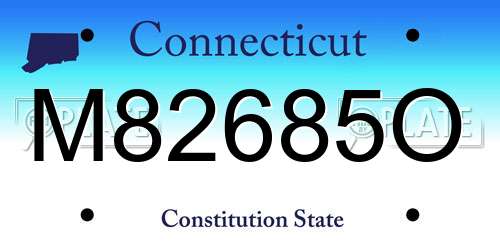 M82685O Connecticut License Plate