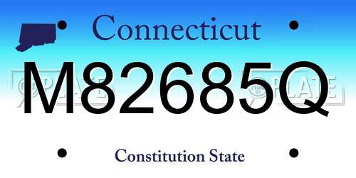 M82685Q Connecticut License Plate