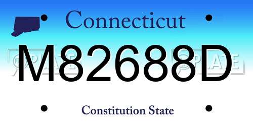 M82688D Connecticut License Plate