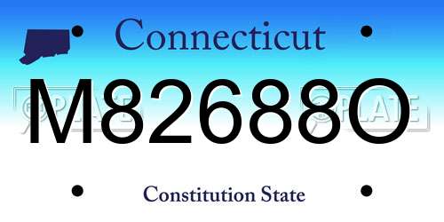 M82688O Connecticut License Plate