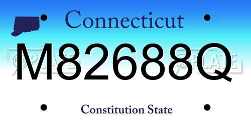 M82688Q Connecticut License Plate