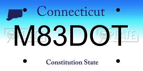 M83DOT Connecticut License Plate