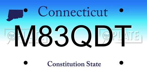 M83QDT Connecticut License Plate