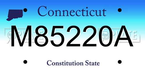 M85220A Connecticut License Plate