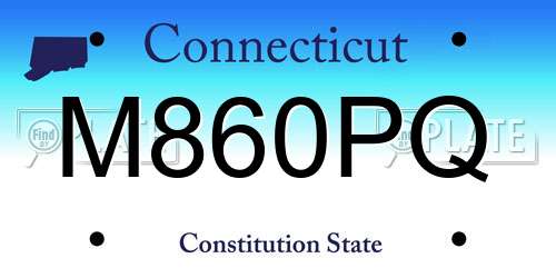 M860PQ Connecticut License Plate