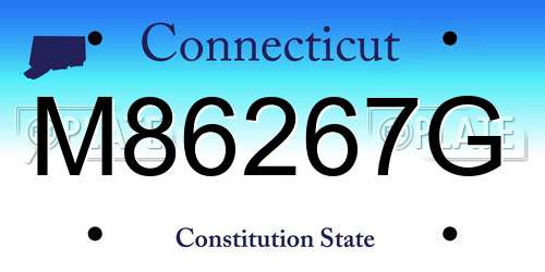 M86267G Connecticut License Plate