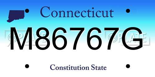 M86767G Connecticut License Plate