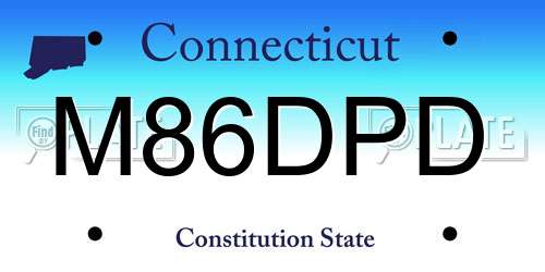 M86DPD Connecticut License Plate