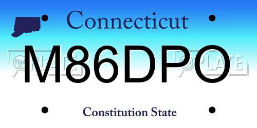 M86DPO Connecticut License Plate