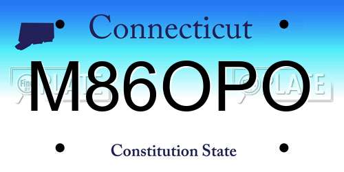 M86OPO Connecticut License Plate