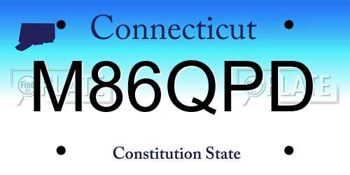 M86QPD Connecticut License Plate