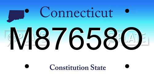 M87658O Connecticut License Plate