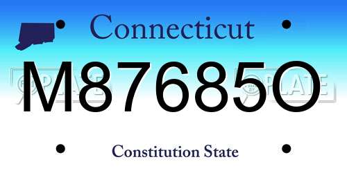 M87685O Connecticut License Plate
