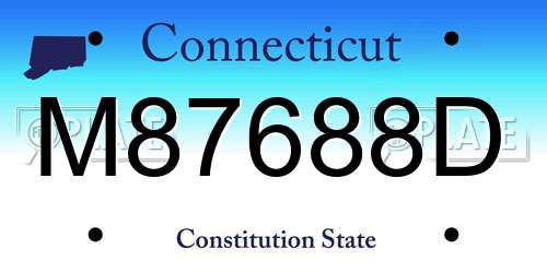 M87688D Connecticut License Plate